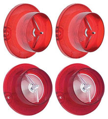 1963 Chevy Bel Air, Biscayne; Tail Light & Back Up Light Lens Set; 4 Piece Set