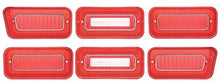 1969 Impala, Caprice; Tail Light Lens & Back Up Light Lens Set; 6 Piece Set