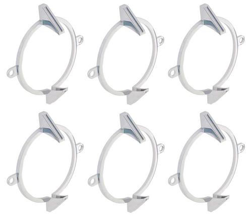 1962 Chevy Impala; Tail Lamp Trim Ring Bezel Set; 6 Piece Set