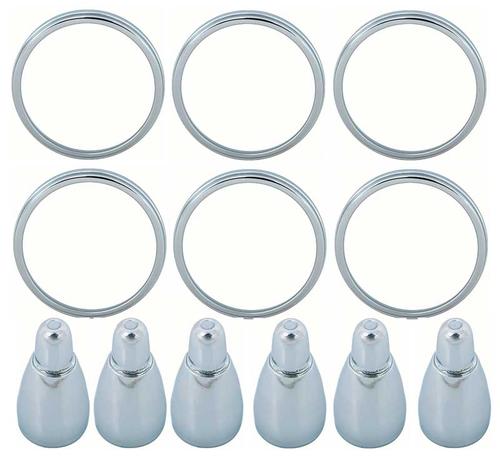 1965 Chevrolet Impala, Bel Air; Tail Light Lens Trim Ring & Ornament Set; 12 Piece Set