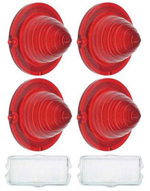 1960 Bel Air, Biscayne; Tail Light & Back-Up Lens Set; 6 piece set