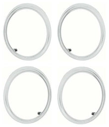 1965 Bel Air, Biscayne; Tail Light Lens & Back Up Light Bezel Set; 4 Piece Set