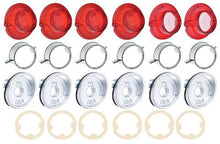 1964 Impala; Complete Tail Lamp Lens, Housing, Bezels, Gaskets & Backup Lamp Set