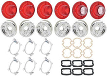 1962 Impala; Complete Tail Lamp Lenses, Housings, Bezels & Gasket Set