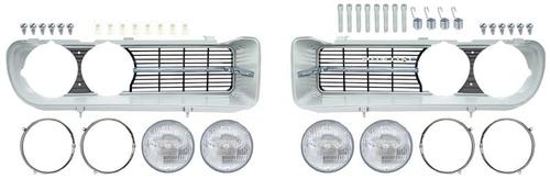 1967 Pontiac Firebird 400; Front Grill & Headlight Kit; with Hardware