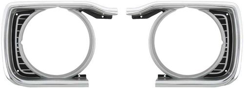 1973-74 Dodge Dart Headlamp Bezels - Pair