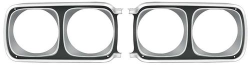 1969 Plymouth Sport Satellite, GTX Headlamp Bezel Set