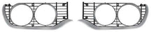 1971-72 Plymouth B-Body; Headlamp Bezel; 2 Door, Hardtop; Silver/Black; Pair