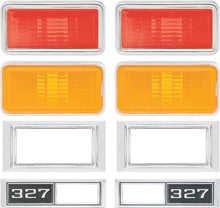 1969 Nova Side Marker/Bezel Kit 327 Amber/Red