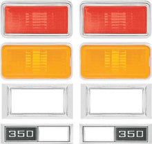 1969 Nova Side Marker/Bezel Kit 350 Amber/Red