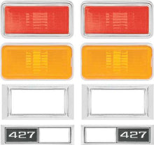 1969 Nova Side Marker/Bezel Kit 427 Amber/Red