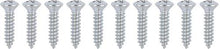 Chrome Trim Screw, #8 x 3/4", With #8 Phillips Oval Head, 10 Piece Set