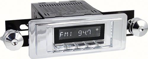 1955-56 Chevy Fullsize Models Laguna Am/Fm Radio - Chrome Radio, Buttons & Bezel w/Chrome Knobs
