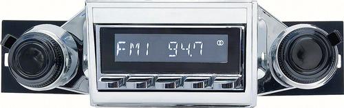 1966-67 Nova Laguna Am/Fm Radio - Chrome Radio, Buttons & Bezel w/Black Knobs