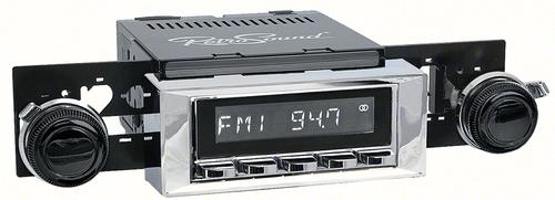 1968-79 Nova Hermosa Radio - Black Radio, Buttons & Knobs w/Chrome Bezel