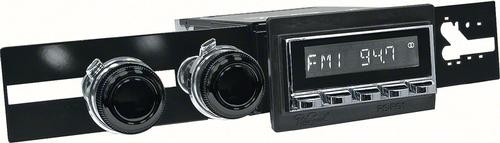 1971-75 Road Runner RetroSound Laguna AM/FM Radio - Chrome Radio & Buttons w/Black Bezel & Knobs