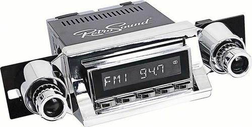 1957 Chevy Passenger Car Hermosa Radio - Chrome Radio, Buttons & Bezel & Chrome Knobs w/Black Dot
