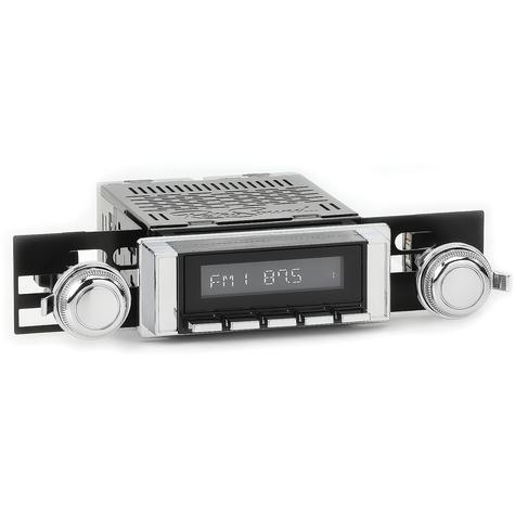 1964-65 Chevelle, Malibu, El Camino; RetroSound Hermosa Radio - Chrome Radio with Buttons, Bezel and Chrome Knobs