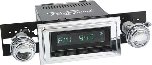 1967-68 Full Size Chevrolet Hermosa Radio - Black Radio & Buttons w/Chrome Bezel & Knobs