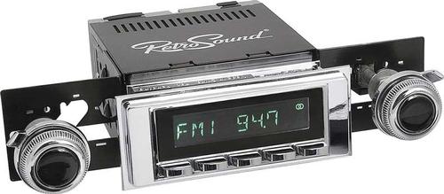 1967-69 Dodge Dart RetroSound Hermosa Am/Fm Radio - Chrome Radio, Buttons & Knobs w/Chrome Bezel