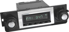 1967-72 GM Truck Hermosa Radio - Black Radio with Buttons, Bezel and Black / Chrome Knobs
