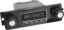 1967-72 GM Truck Hermosa Radio - Chrome Radio with Buttons, Black Bezel, Black and Chrome Knobs