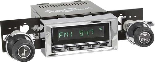 1970-81 F-Body Hermosa Radio - Chrome Radio, Buttons & Bezel w/Black Knobs