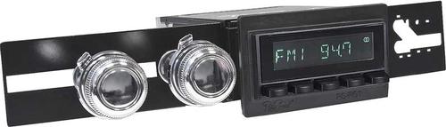 1971-75 Road Runner RetroSound Hermosa Am/Fm Radio - Black Radio, Buttons & Knobs w/Black Bezel