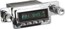 1964-66 Mustang; Long Beach Series Radio; Black Face & Chrome Buttons; Retrosound