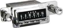 1964-66 Mustang; Long Beach Series Radio; Chrome Face & Chrome Buttons; Retrosound