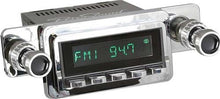 1964-66 RetroSound Long Beach Series Radio - Black Face/Chrome Buttons/Chrome Bezel/Black Dot Knobs