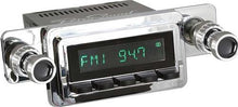 1964-66 RetroSound Long Beach Series Radio - Chrome Face/Black Buttons/Chrome Bezel/Black Dot Knobs