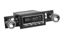 1967-68 RetroSound Long Beach Series Radio - Chrome Face/Chrome Buttons/Black Bezel/Black Line Knobs