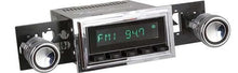 1967-68 RetroSound Long Beach Series Radio - Black Face & Buttons - Chrome Bezel & Black Line Knobs