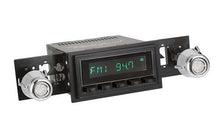1969-73 RetroSound Long Beach Series Radio - Black Face and Buttons - Black Bezel and Chrome Knobs