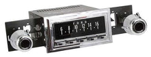 1969-73 RetroSound Long Beach Series Radio - Chrome Face/Chrome Buttons/Chrome Bezel/Black Dot Knobs