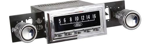 1967-68 RetroSound Hermosa Series Radio - Chrome Face/Chrome Buttons/Chrome Bezel/Black Line Knobs