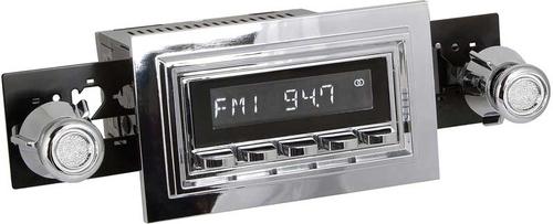 1969-73 RetroSound Hermosa Series Radio - Chrome Face/Chrome Buttons/Chrome Bezel/Chrome Knobs