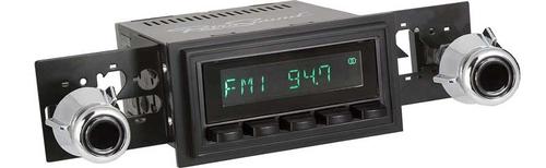 1969-73 RetroSound Hermosa Series Radio - Black Face/Black Buttons/Black Bezel/Black Dot Knobs