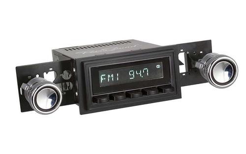 1967-68 RetroSound Laguna Series Radio - Black Face/Black Buttons/Black Bezel/Black Line Knobs