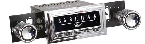 1967-68 RetroSound Laguna Series Radio - Chrome Face/Chrome Buttons/Chrome Bezel/Black Line Knobs