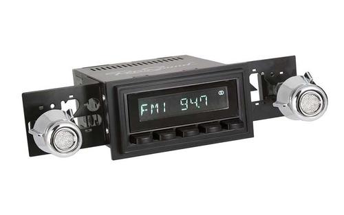 1969-73 RetroSound Laguna Series Radio - Black Face/Black Buttons/Black Bezel/Chrome Knobs