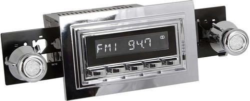 1969-73 RetroSound Laguna Series Radio - Chrome Face/Chrome Buttons/Chrome Bezel/Chrome Knobs
