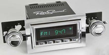 1974-86 RetroSound Long Beach Series Radio - Black Face/Chrome Buttons/Chrome Bezel/Chrome Knobs