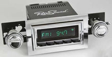 1974-86 RetroSound Long Beach Series Radio - Chrome Face/Black Buttons/Chrome Bezel/Chrome Knobs