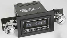 1974-86 RetroSound Long Beach Series Radio - Chrome Face/Chrome Buttons/Black Bezel/Chrome Knobs