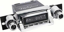 1957 Chevy Fullsize Long Beach Radio w/SiriusXM - Chrome Radio, Buttons, Bezel & Knobs (w/Black Dot)