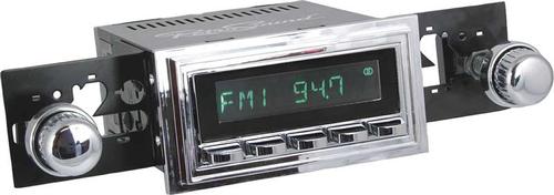 1961-62 Full Size Chevrolet Long Beach Radio w/SiriusXM - Chrome Radio, Buttons, Bezel & Knobs