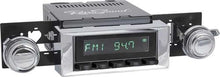 1965-66 Full Size Chevrolet Long Beach Radio w/SiriusXM - Black Radio/Buttons w/Chrome Bezel & Knobs