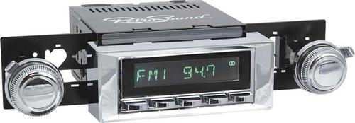 1973-84 Full Size Chevrolet Long Beach Radio w/SiriusXM - Chrome Radio, Buttons, Bezel & Knobs